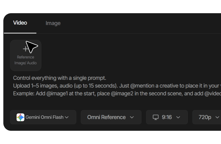 Choose generate, edit or transform workflow