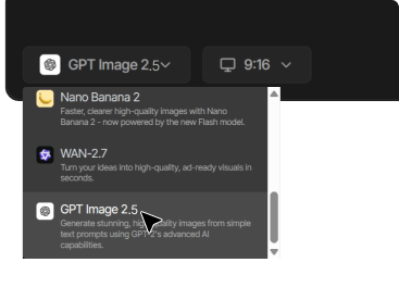 Write a prompt or upload a reference image